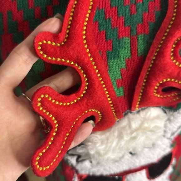Holiday Time Ugly Sweater Llama with sunglasses scarf and tail Men's Size M - Picture 3 of 10